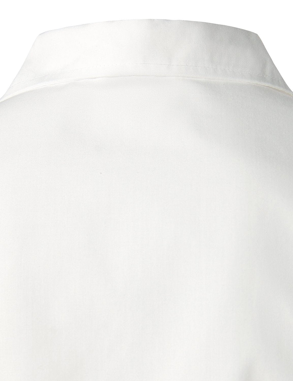 Chemisette à tissage jacquard en coton de couleur unie