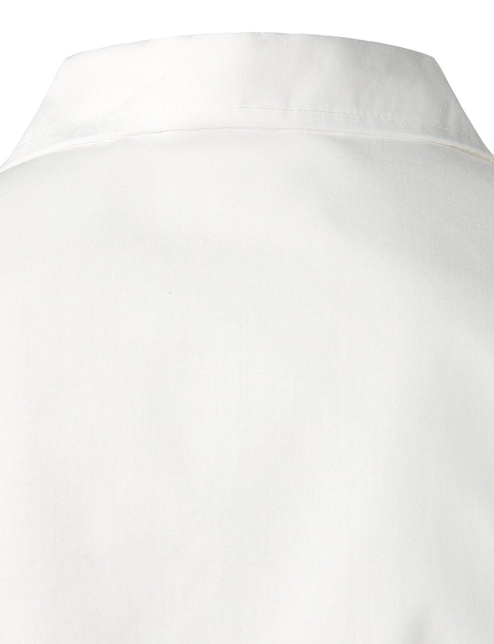Chemisette à tissage jacquard en coton de couleur unie