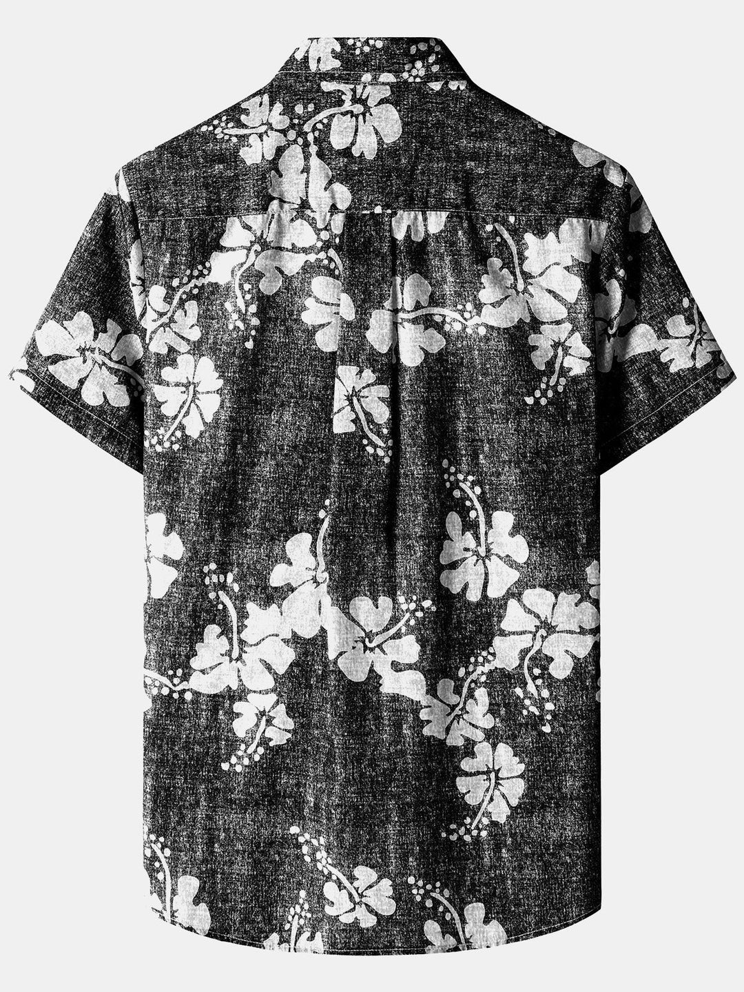 Chemises hawaïennes décontractées à imprimé floral pour hommes avec poche