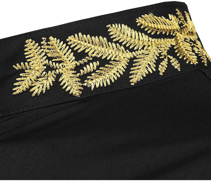 Chemise avec broderie d’épis de blé sur le col et les poignets
