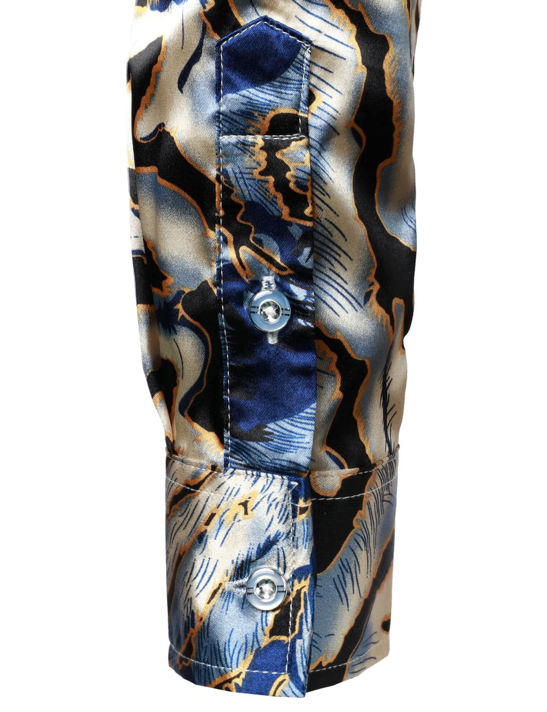 Chemise boutonnée à manches longues et imprimé léopard pour homme