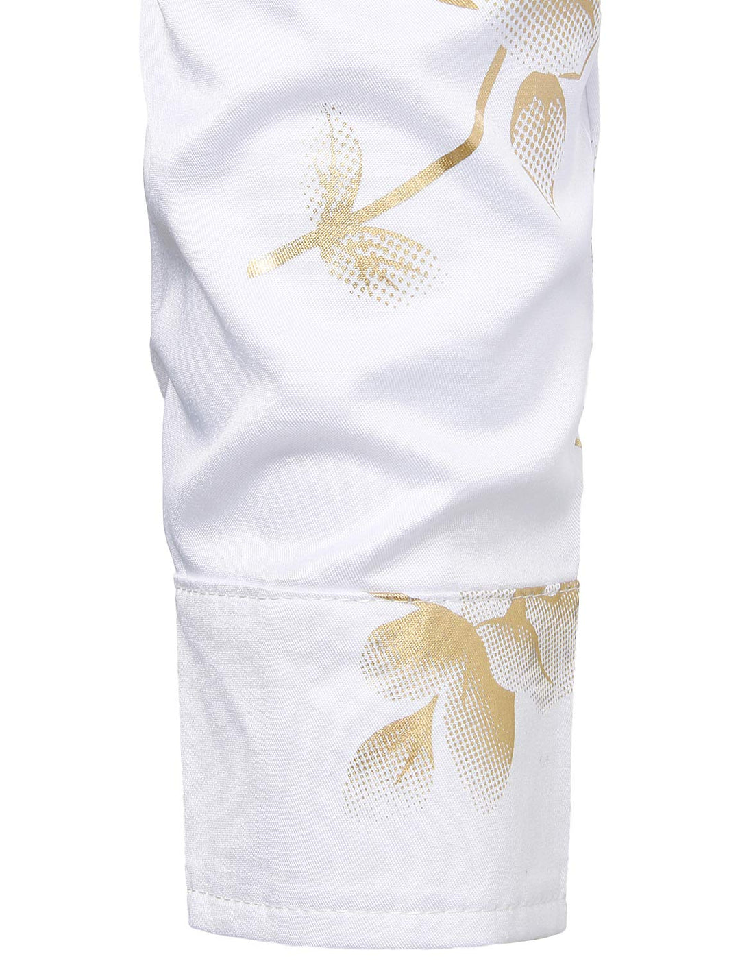 Chemise boutonnée à manches longues et imprimé floral rose jaune pour homme