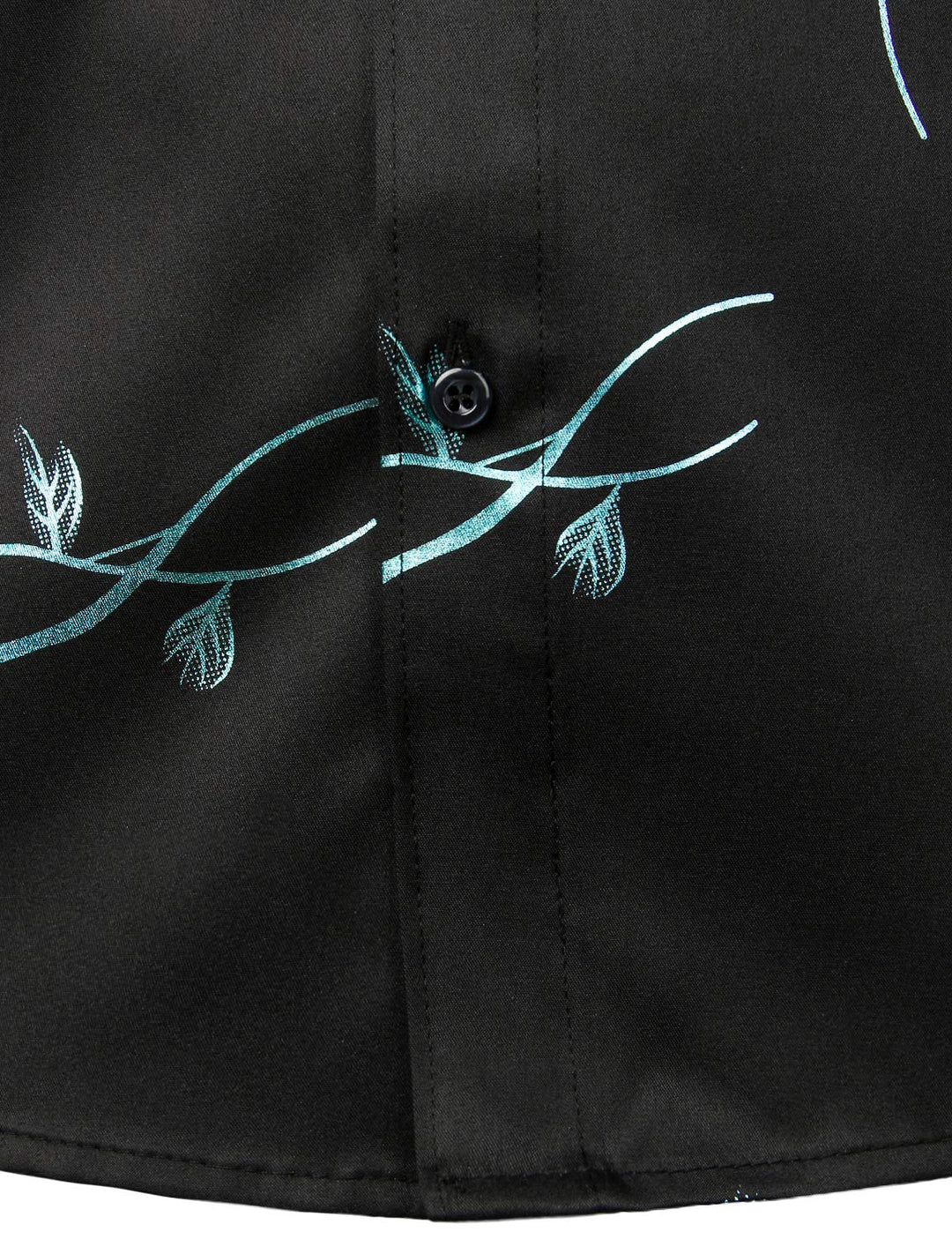 Chemise boutonnée à manches longues et imprimé floral rose pour homme