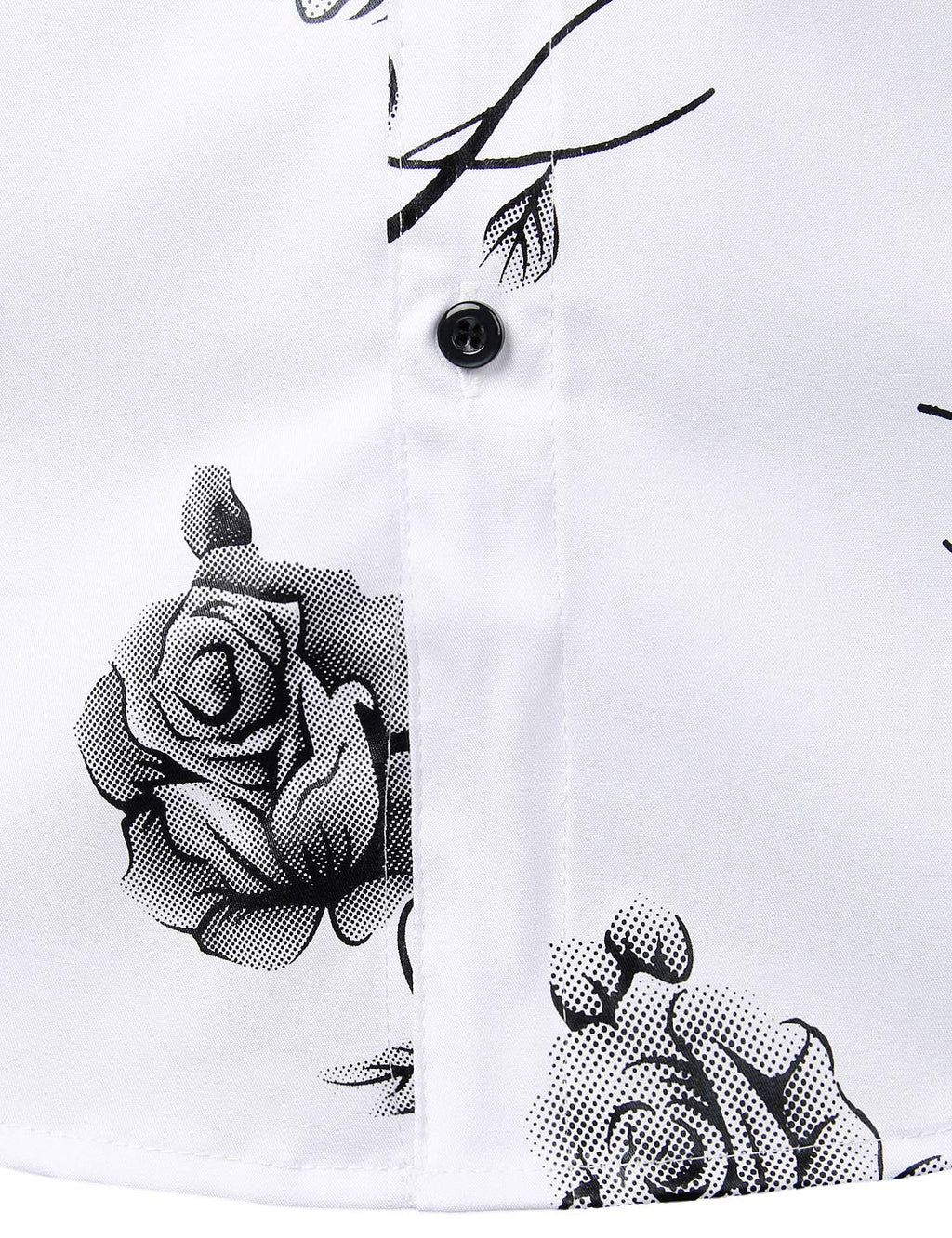 Chemise boutonnée à manches longues et imprimé floral rose pour homme