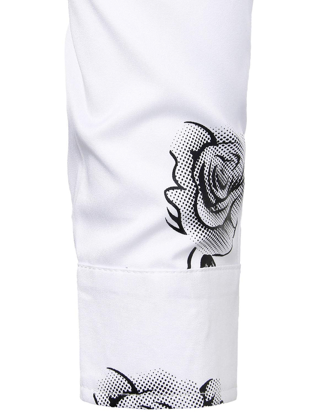 Chemise boutonnée à manches longues et imprimé floral rose pour homme