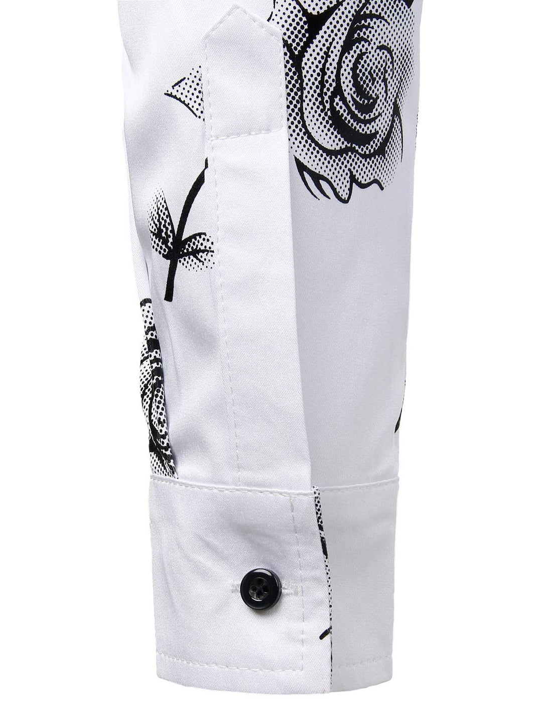 Chemise boutonnée à manches longues et imprimé floral rose pour homme