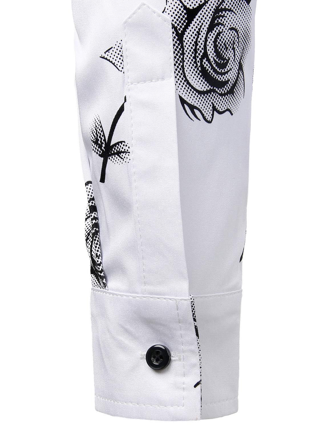 Chemise boutonnée à manches longues et imprimé floral rose pour homme