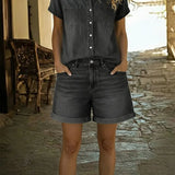 Stefania | Ensemble Commode en Denim Court