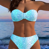 Bikini Imprimé Léopard Bandeau
