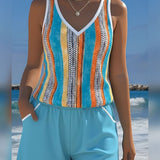 Tankini Maillot De Bain Col V Imprimé
