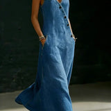 Vera | Robe longue en denim avec boutons
