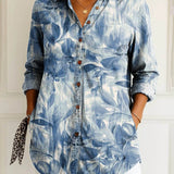 Bega | Blouse à fleurs bleues