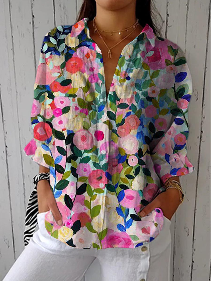Frida | Chemisier fleuri multicolore