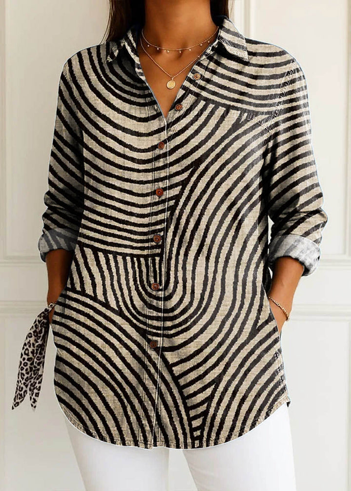 Ingrid | Chemise à rayures en spirale