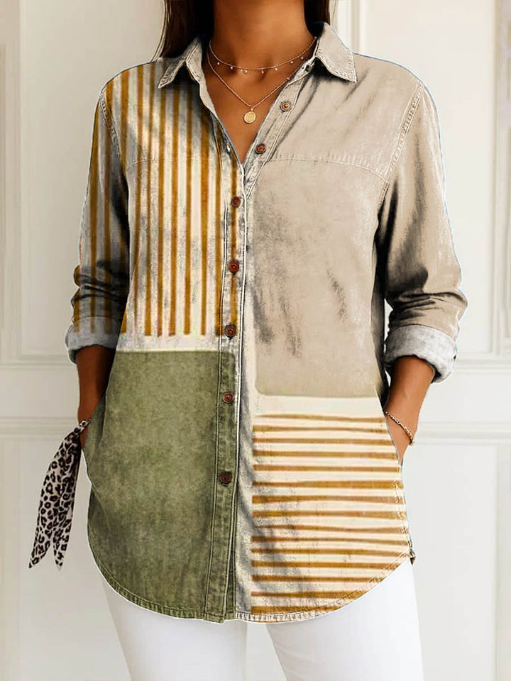 Malou | Blouse contrastée