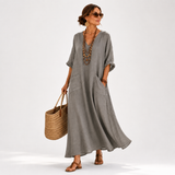 Caftan Valentina Gris Uni