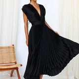 Oceane | La robe midi d'été à col en V pour femmes