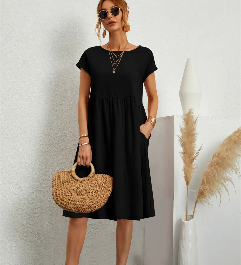 Amina | Robe Drapée Élégante pour Femme