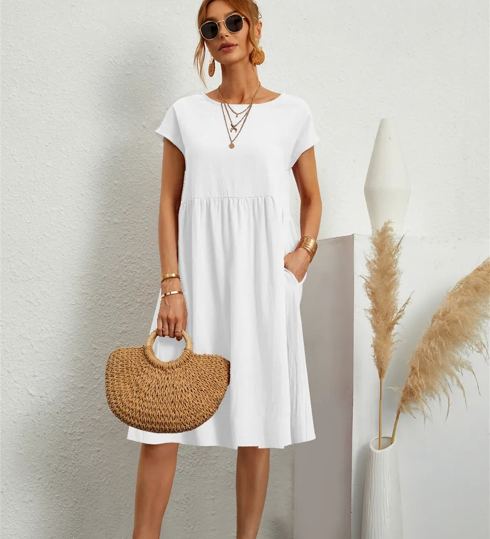 Amina | Robe Drapée Élégante pour Femme
