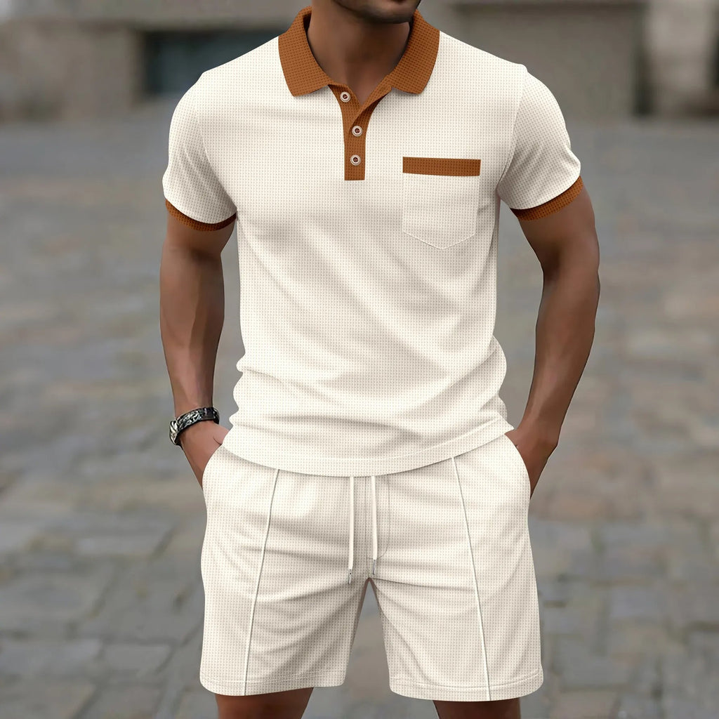 Le Set en Coton Capri – Polo Vintage & Shorts Coordonné pour Hommes