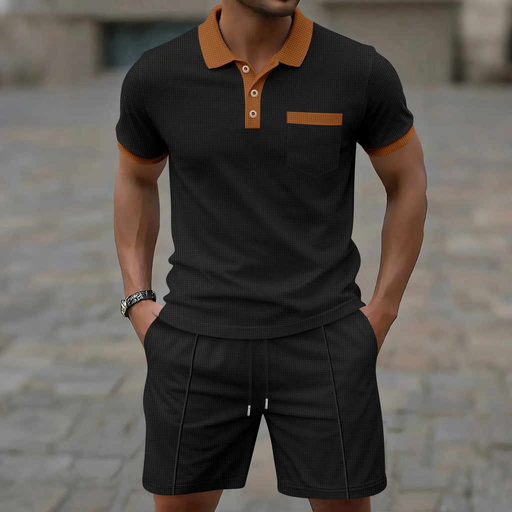 Le Set en Coton Capri – Polo Vintage & Shorts Coordonné pour Hommes