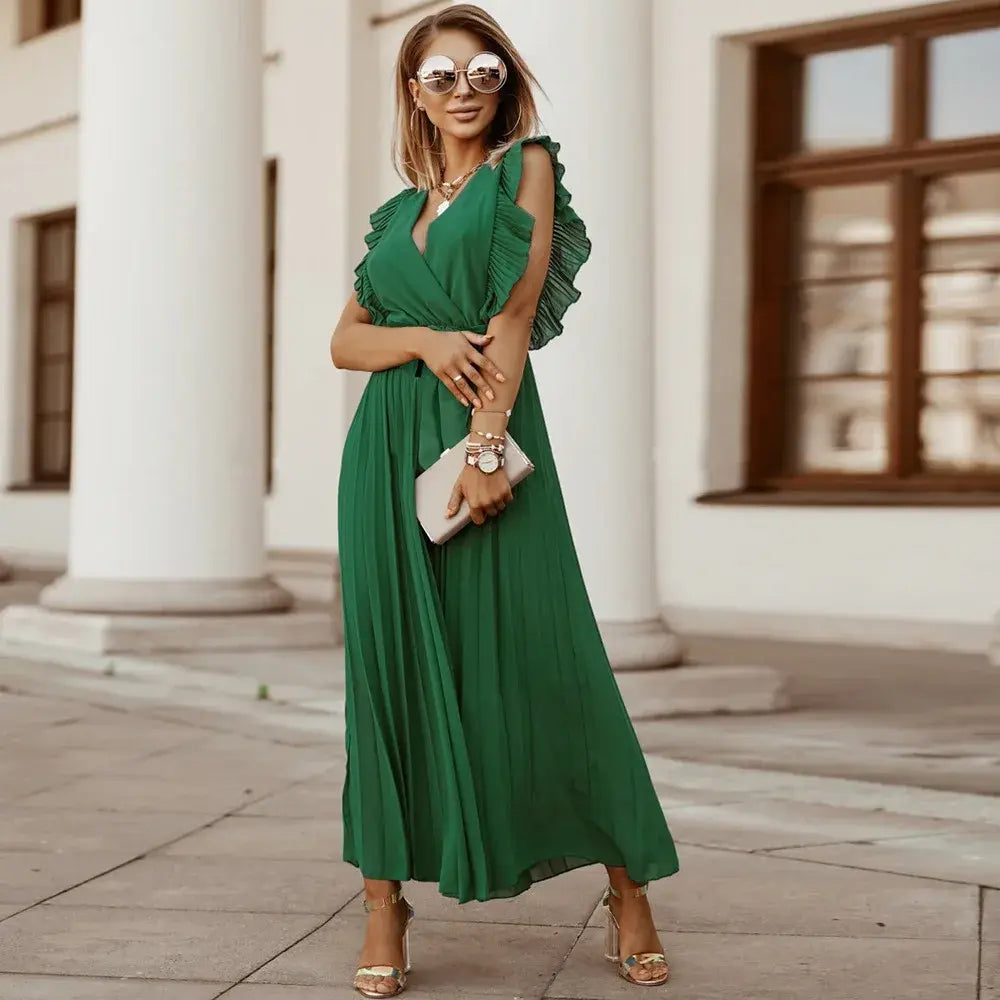 Robe maxi à volants élégants pour femmes – Soraya