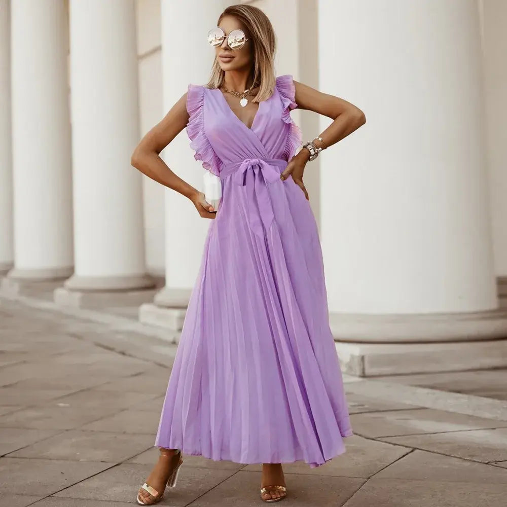 Robe maxi à volants élégants pour femmes – Soraya