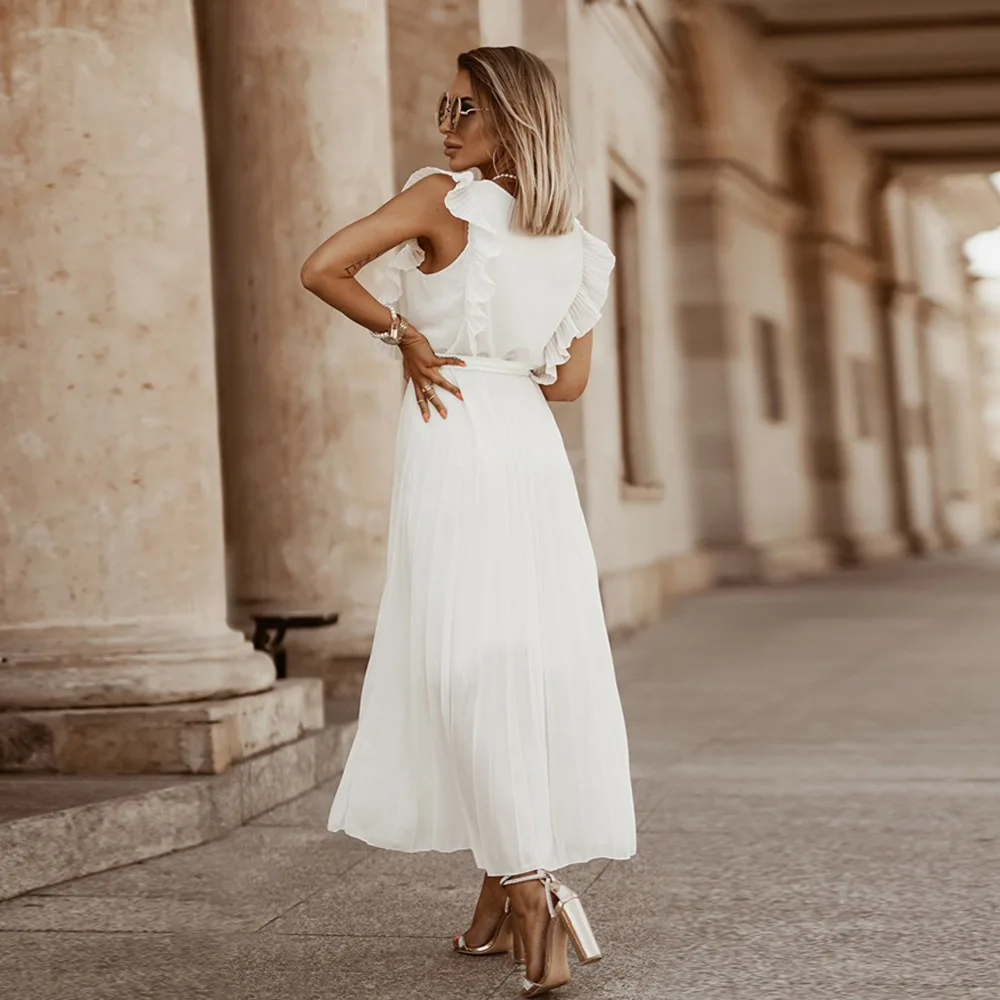 Robe maxi à volants élégants pour femmes – Soraya