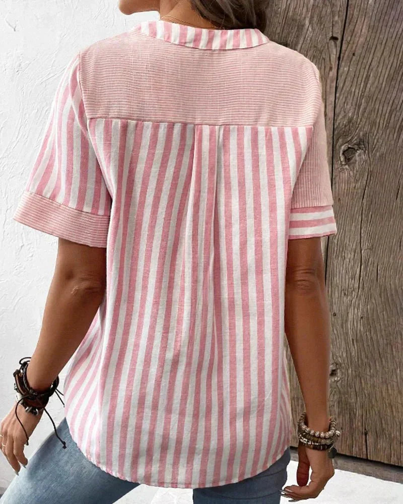 Meline | Blouse Rayée Douce