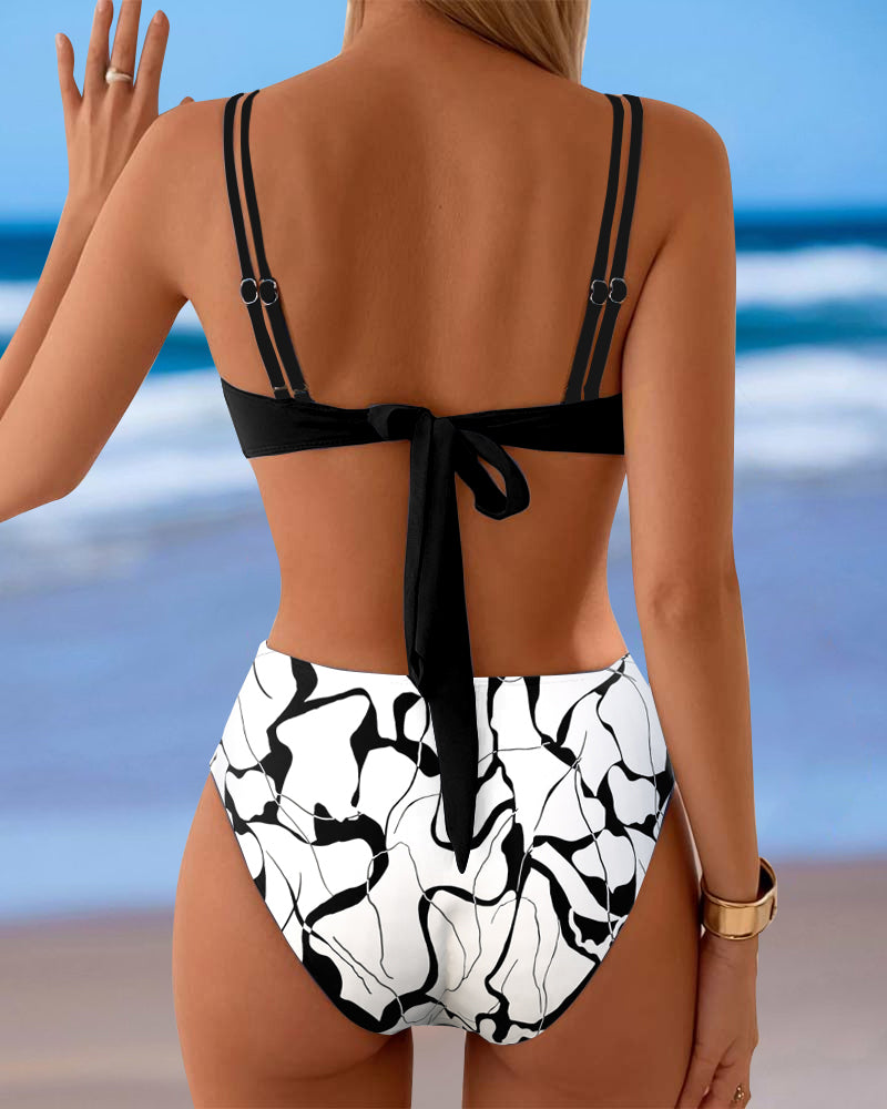 Bikini Imprimé Sexy Deux Pièces
