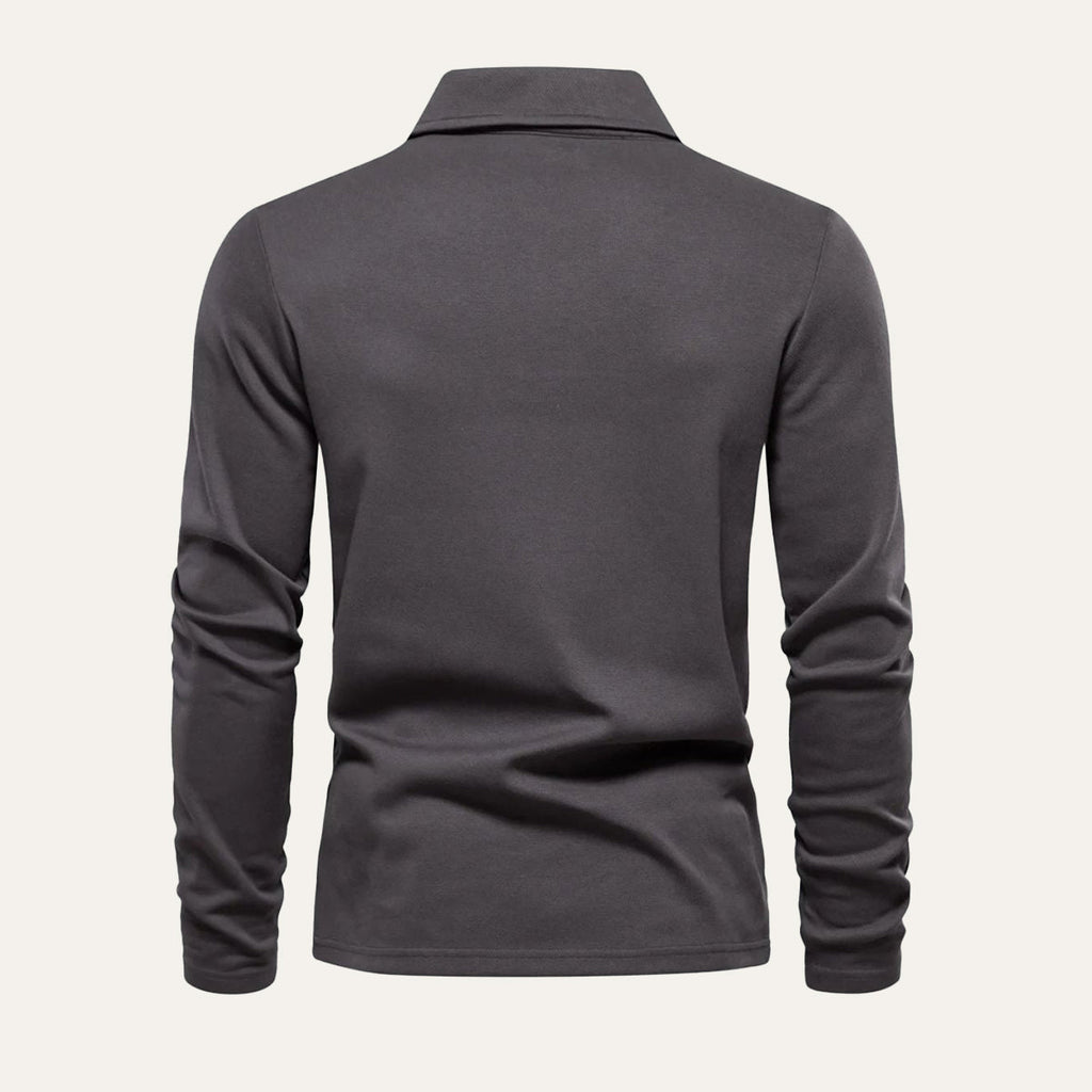 La chemise en coton moderne à manches longues Porto pour hommes