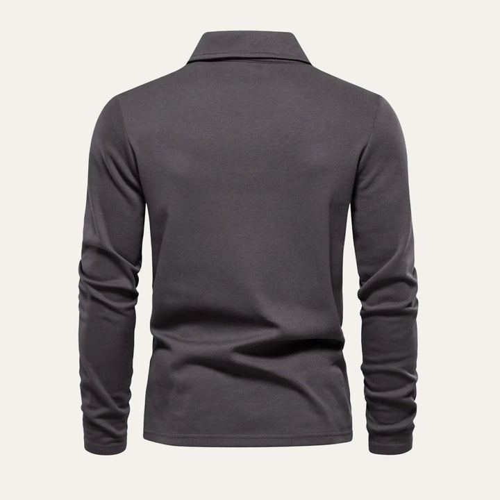 La chemise en coton moderne à manches longues Porto pour hommes