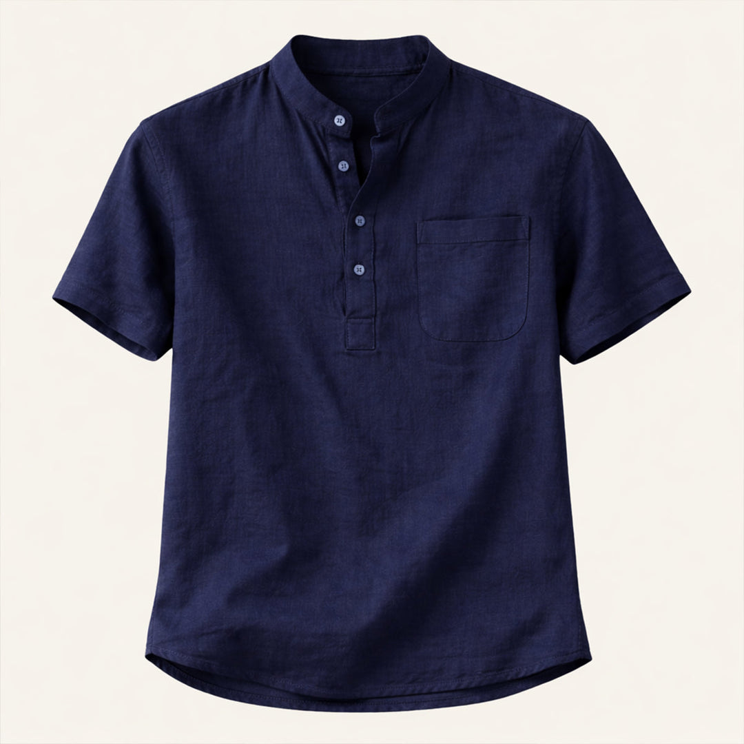 La chemise Henley en coton et lin doux pour homme Ashbrook Ridge