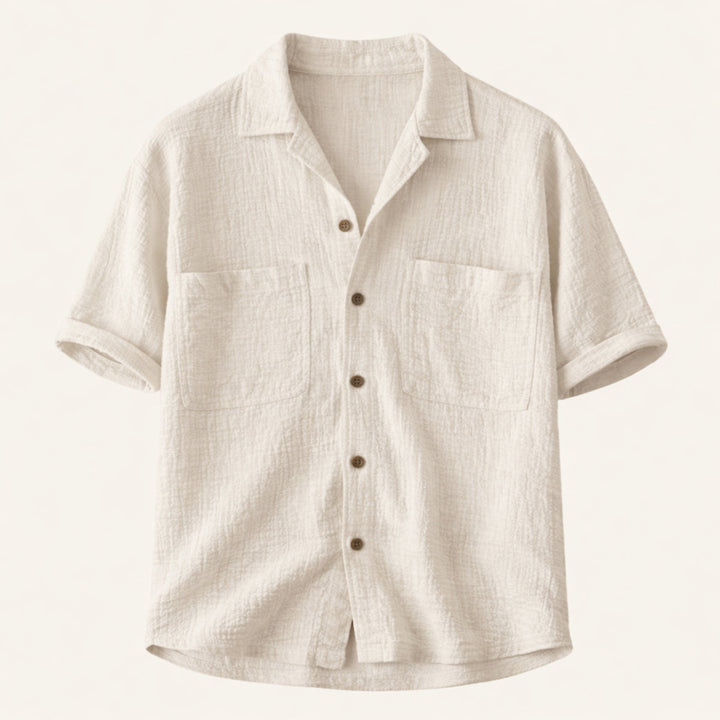 La Chemise en Lin Texturé Mélangé à Coupe Relaxée pour Homme Mayfair