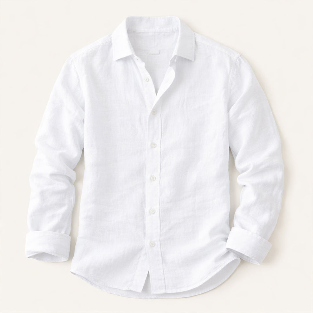 La chemise en coton et lin respirante pour hommes Carlisle, coupe décontractée