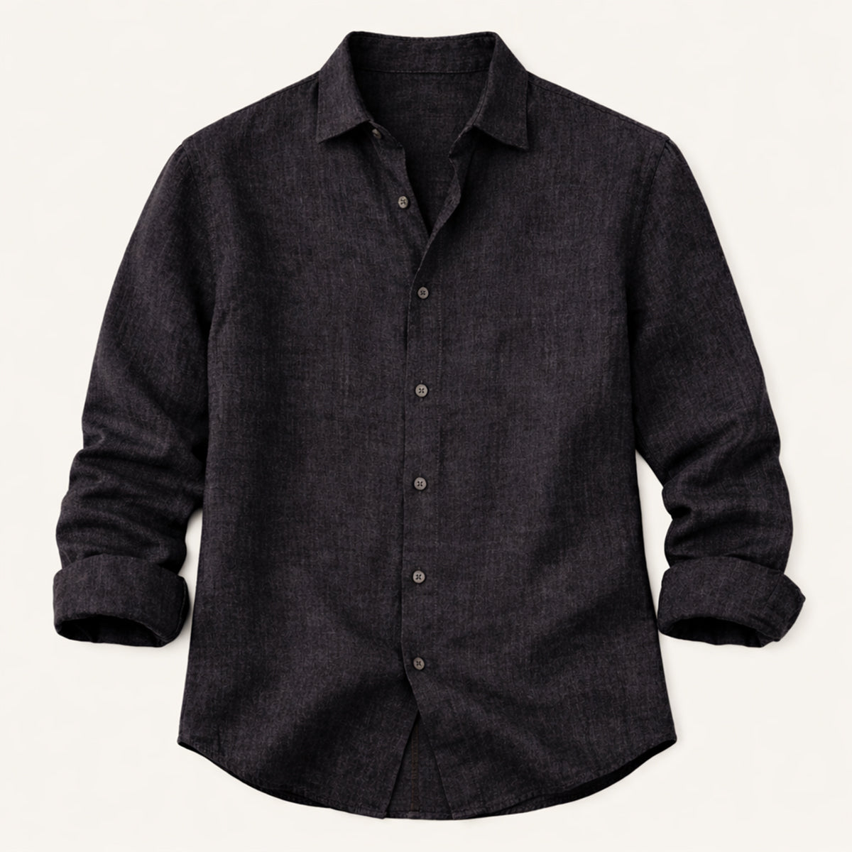 La Chemise Décontractée en Lin à Manches Boutonnées pour Hommes Meadowfall