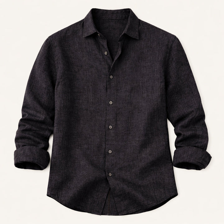 La Chemise Décontractée en Lin à Manches Boutonnées pour Hommes Meadowfall
