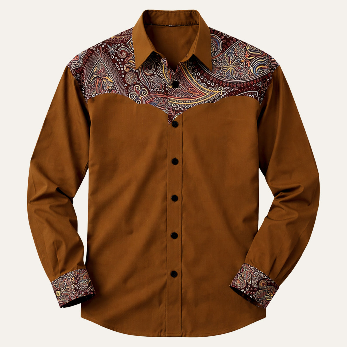 La chemise en denim légère pour homme à patchwork bicolore Briarstone Park