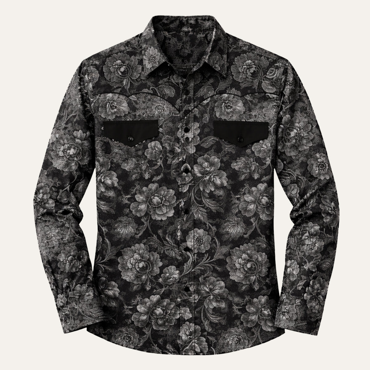 Chemise en denim douce à patchwork bicolore pour hommes Huntley