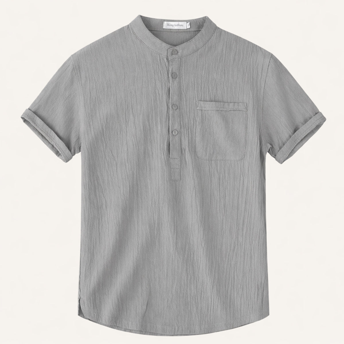 La chemise Henley en coton et lin doux pour hommes Inverness