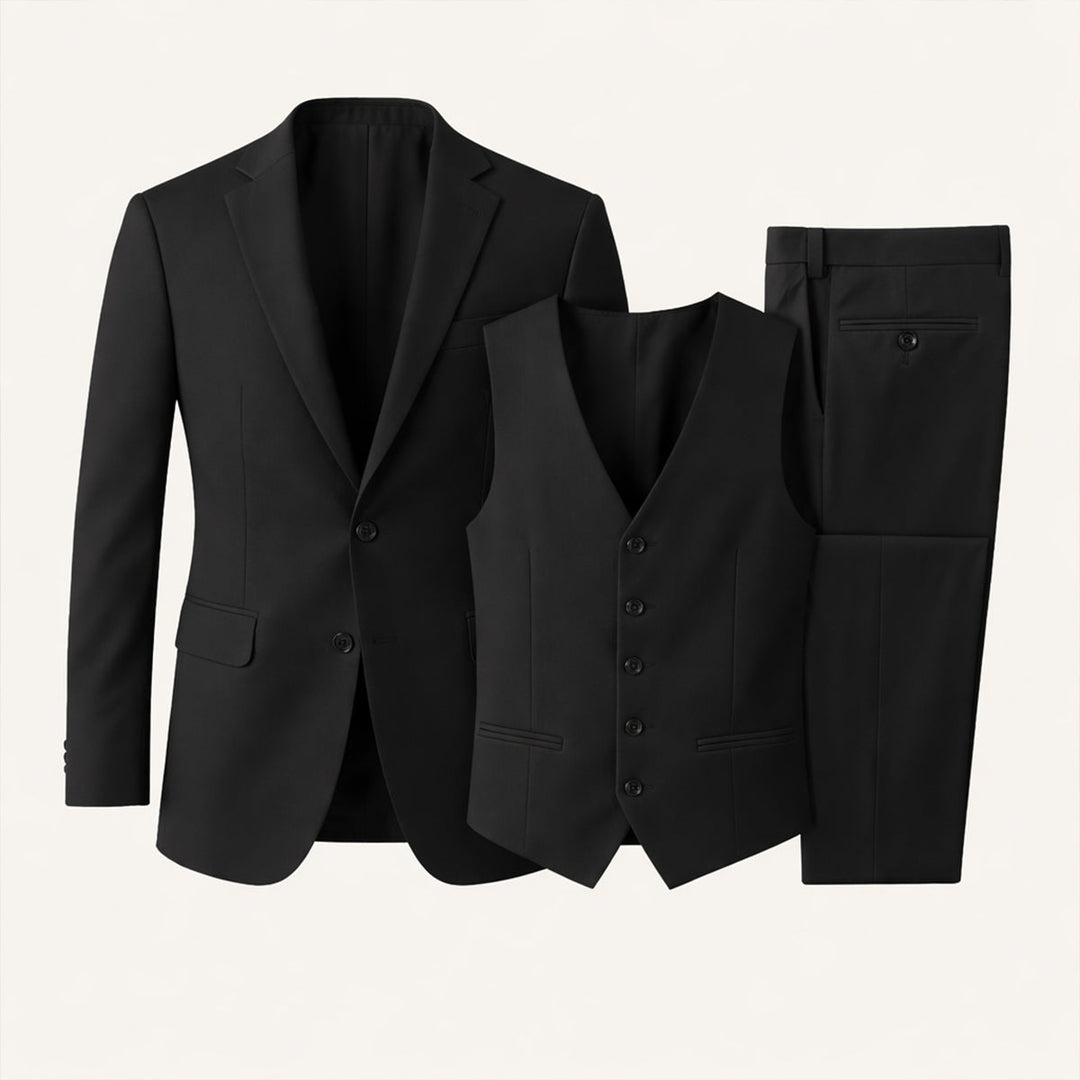 Le costume slim fit 3 pièces pour homme Silverwood – Ensemble élégant blazer, gilet et pantalon