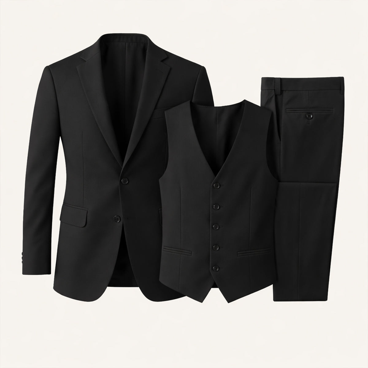 Le costume slim fit 3 pièces pour homme Silverwood – Ensemble élégant blazer, gilet et pantalon