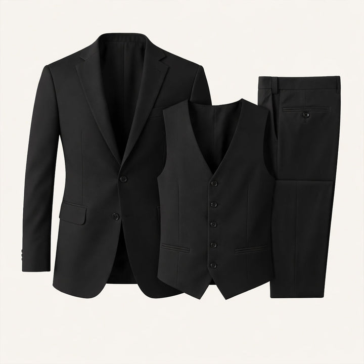 Le costume slim fit 3 pièces pour homme Silverwood – Ensemble élégant blazer, gilet et pantalon