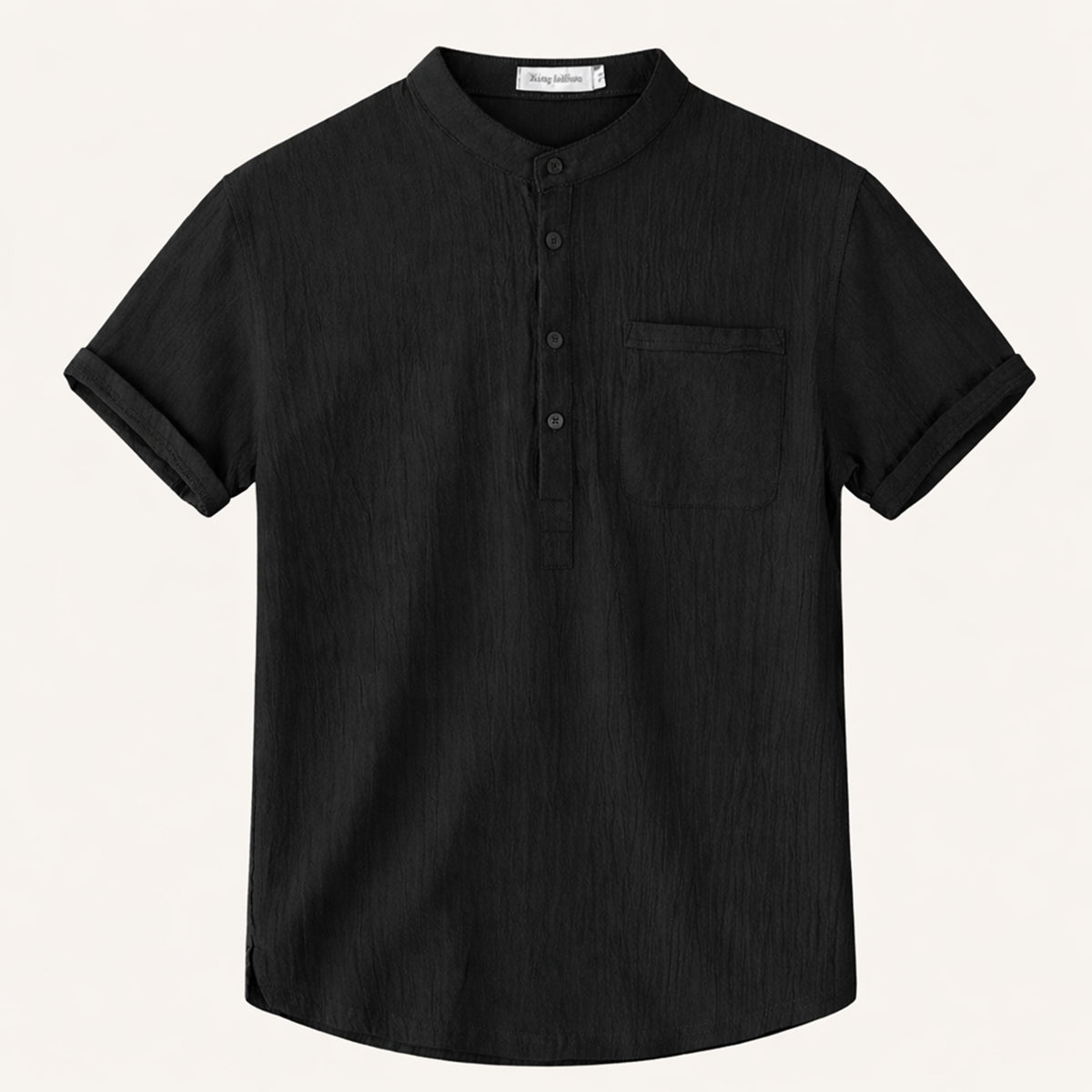 La chemise Henley en coton et lin doux pour hommes Inverness