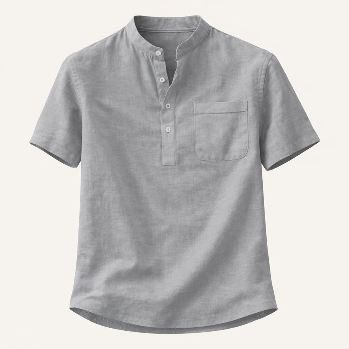 La chemise Henley décontractée en coton et lin pour homme Hillgate