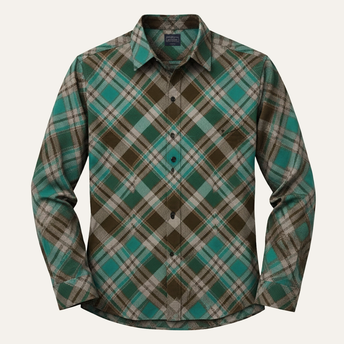 Chemise en denim douce à patchwork bicolore pour hommes Huntley