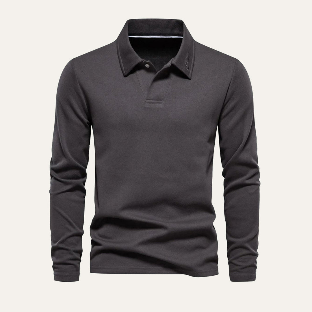 La chemise en coton moderne à manches longues Porto pour hommes