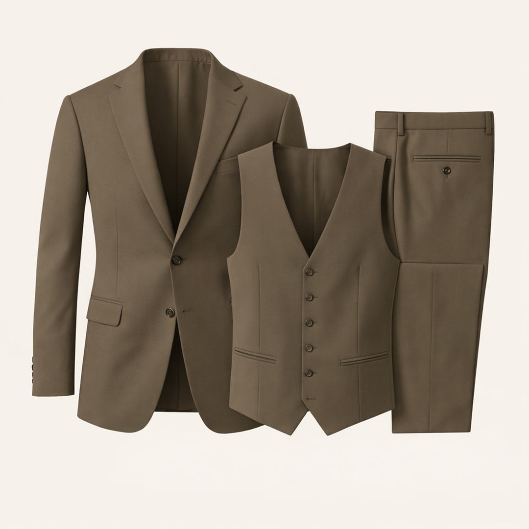 Le costume slim fit 3 pièces pour homme Silverwood – Ensemble élégant blazer, gilet et pantalon