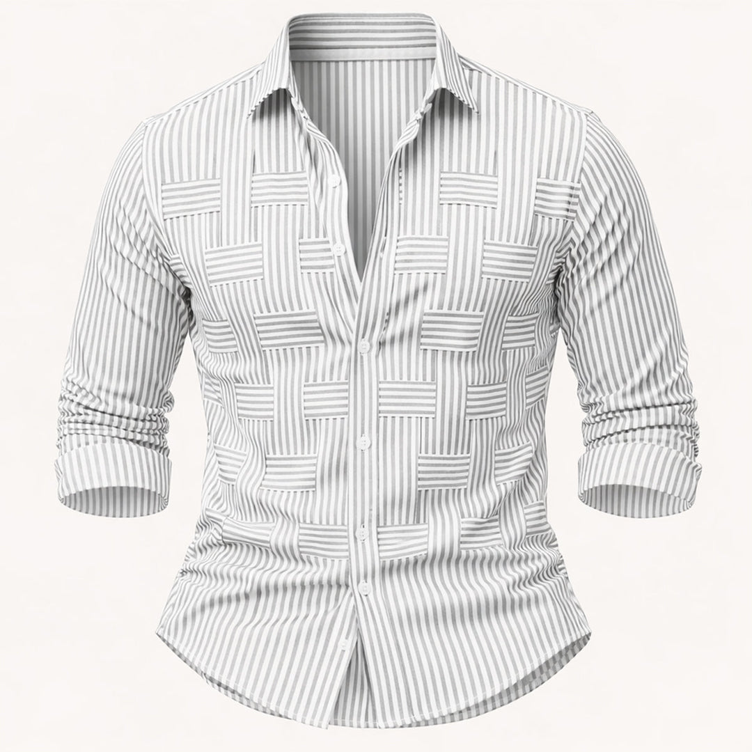 La Chemise Rayée Résistante aux Froissements et Respirante pour Hommes Stratford