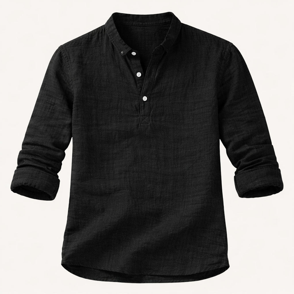 La chemise décontractée à boutons en lin respirant pour hommes de Ridgebrook Park
